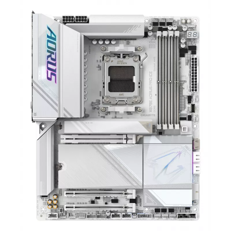 Základná doska GIGABYTE X870E AORUS PRO ICE — AMD X870E, socket AM5, ATX, DDR5, 4×DIMM, Wi‑Fi 7, 2.5Gb LAN