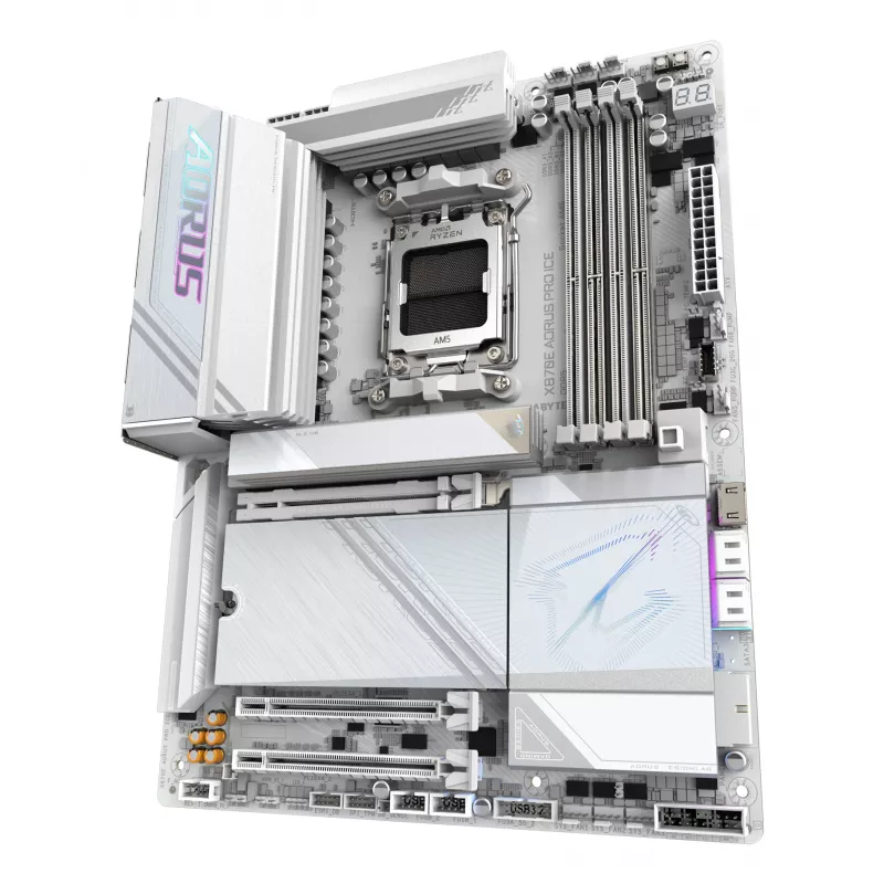 Základná doska GIGABYTE X870E AORUS PRO ICE — AMD X870E, socket AM5, ATX, DDR5, 4×DIMM, Wi‑Fi 7, 2.5Gb LAN
