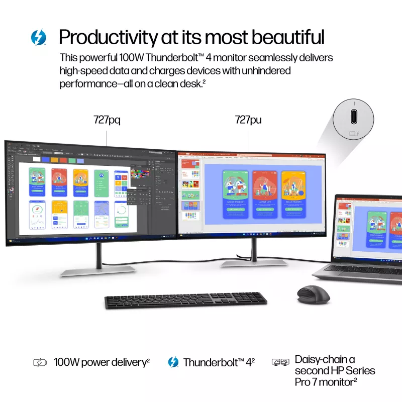 HP Series 7 Pro 27 palcov QHD Thunderbolt 4 monitor - 727pu