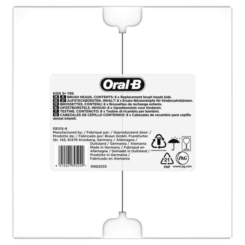 Oral-B Kids 81748450 hlavica zubnej kefky 8 ks viacfarebná