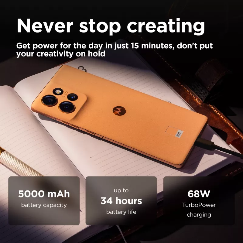 Motorola edge 50 16,9 cm (6,67 palca) Dual SIM Android 14 5G USB Type-C 12 GB 512 GB 5000 mAh broskyňová