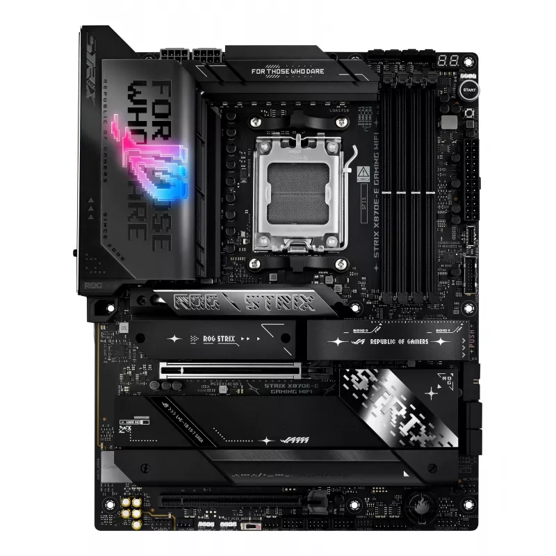 Základná doska ASUS ROG STRIX X870E-E GAMING WIFI ATX, AMD X870E, Socket AM5, DDR5, 4 DIMM, Wi‑Fi 7, Bluetooth 5.4, 5Gb LAN