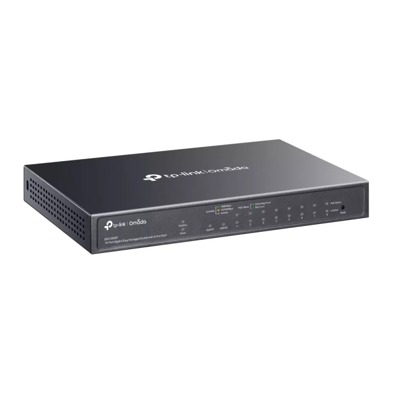 Riadený switch TP-Link Omada ES210GMP 10 portov Gigabit Ethernet PoE