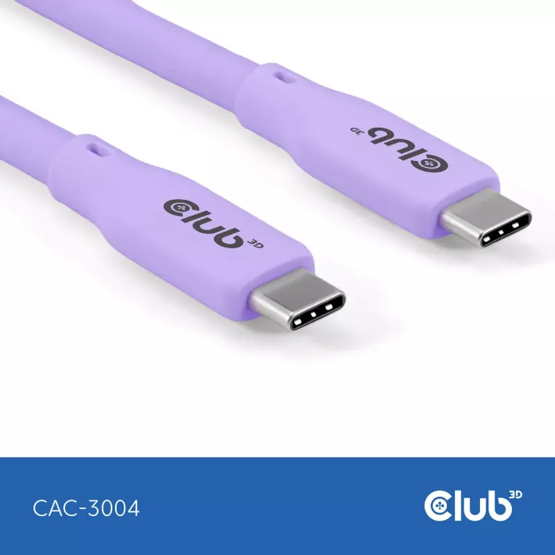 USB-C kábel CLUB3D CAC-3004 2m fialový