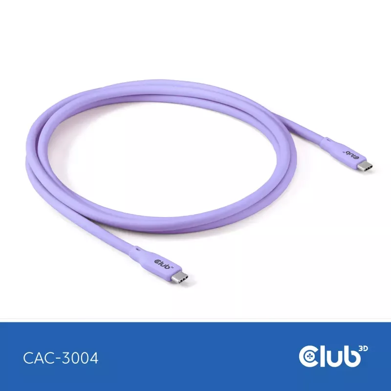 USB-C kábel CLUB3D CAC-3004 2m fialový