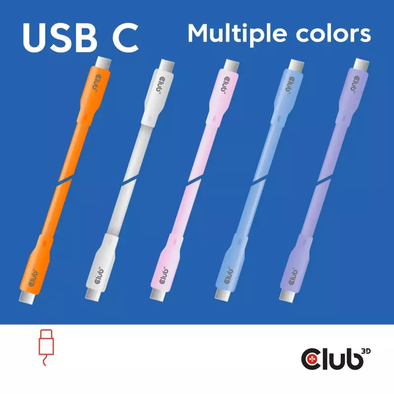 USB-C kábel CLUB3D CAC-3004 2m fialový