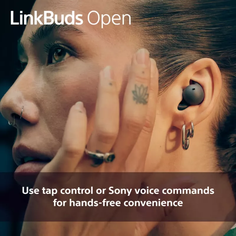 Headset Sony LinkBuds Open WFL910B — bezdrôtové Bluetooth in-ear, 20–20 000 Hz, dosah 10 m, 63 g, čierne