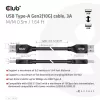 CLUB3D USB Type-A Gen2(10G) kábel, 3A M/M 0.5m / 1.64 ft