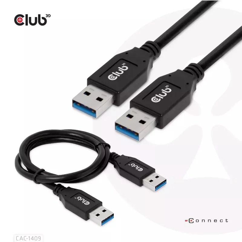 CLUB3D USB Type-A Gen2(10G) kábel, 3A M/M 0.5m / 1.64 ft