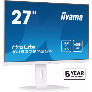 iiyama G-MASTER XUB2797QSN-W2 počítačový monitor 68,6 cm (27 palcov) 2560 x 1440 pixelov Quad HD LED biely