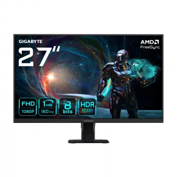 GIGABYTE GS27FA 27 palcov FHD herný monitor – 1920 x 1080, 180 Hz, 1 ms, 300 cd/m², FreeSync, HDR, HDMI 2.0