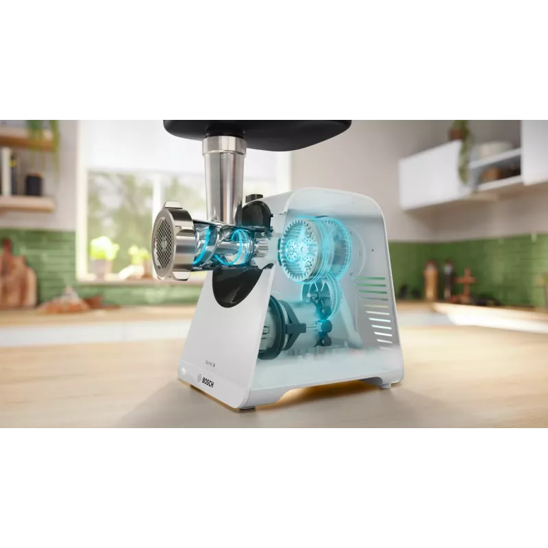 Bosch Serie 4 MultiPower MFWS420W mlynček na mäso, biely