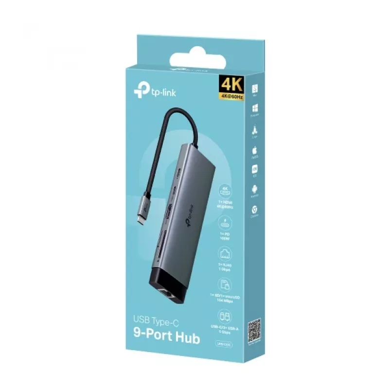 TP-Link UH9120C rozbočovač USB 3.2 Gen 1 (3.1 Gen 1) Type-C 5000 Mbit/s