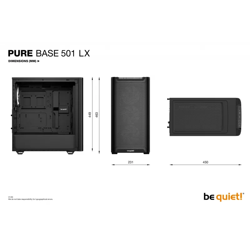 be quiet Pure Base 501 LX čierna Midi-Tower