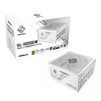 ASROCK napájací zdroj Steel Legend Sl-1000gw 1000W 80+ Gold biela ATX