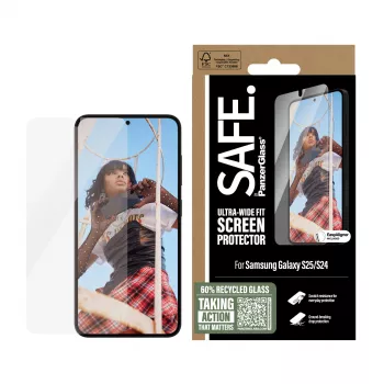 PanzerGlass SAFE. by ® ochranná fólia na displej Samsung Galaxy S25 | S24 | Ultra-Wide Fit s EasyAligner