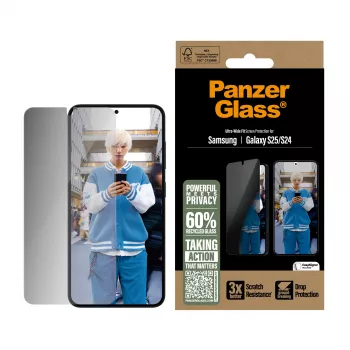 PanzerGlass® ochranná fólia na displej Privacy Samsung Galaxy S25 | S24 | Ultra-Wide Fit