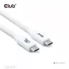 Club3D CAC-1572 certifikovaný kábel USB 80 Gbps, USB-C na USB-C, 240 W PD, 8K240Hz, 1,2 m, biely