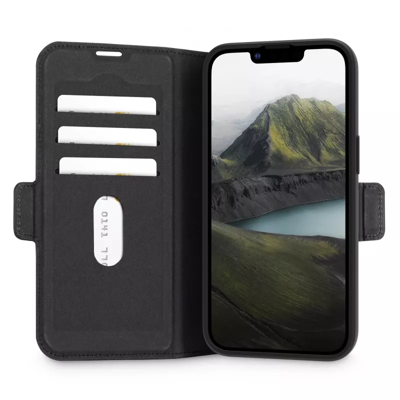 dbramante1928 Oslo Pro OPE4BL006535 puzdro s vyklápacím krytom pre iPhone 16e / 17e, PU a plast, čierne