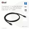 CLUB3D Thunderbolt™ 5 certifikovaný kábel 8K240Hz dáta 80/120 Gbps EPR 240 Watt M/M 1m / 3,28ft