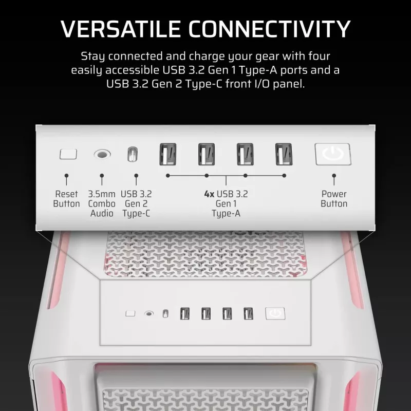 CORSAIR PC skriňa - 5000T LX RGB Midi-Tower (tempered Glass) biela