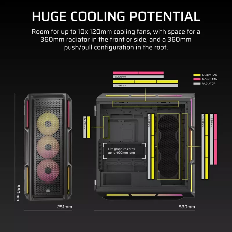 CORSAIR PC skriňa - Icue Link 5000t Lx RGB Mid-Tower High-Performance