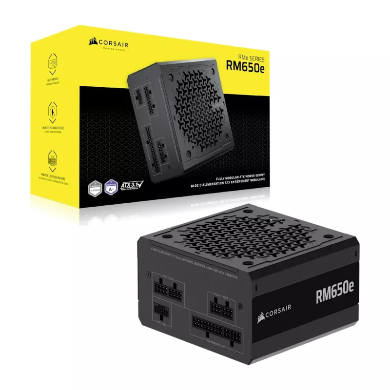 CORSAIR napájací zdroj - RMe séria RM650e plne modulárny, tichý ATX 650W