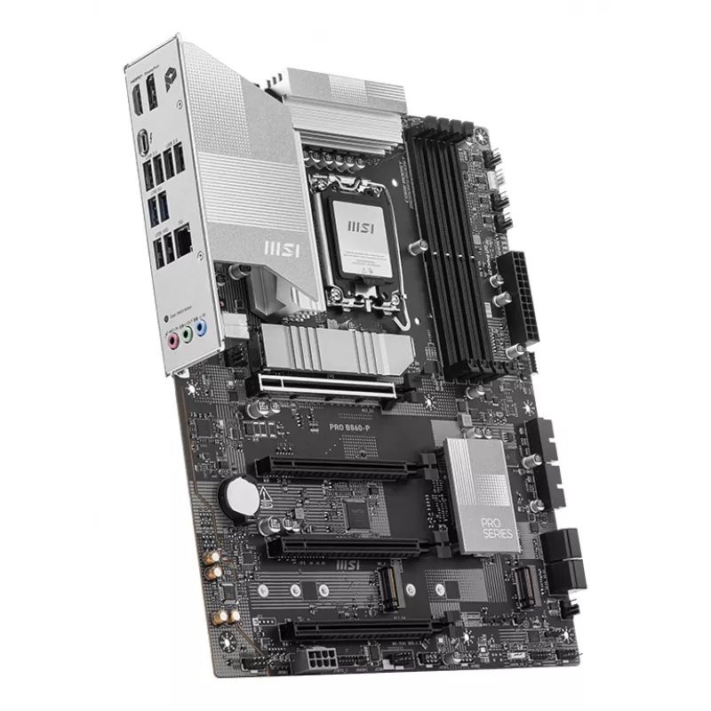 Základná doska MSI PRO B860-P — Intel B860, LGA 1851, ATX, DDR5, 4 DIMM, 3×M.2, 5Gb LAN, HDMI 2.1