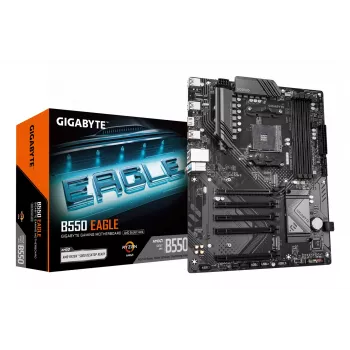 GIGABYTE B550 EAGLE základná doska - AMD Ryzen 5000 G-Series CPU, 10+3+1 fáz VRM, až do 3200 MHz DDR4, 1xPCIe 4.0 + 1xPCIe 3.0 M.2, 1GbE LAN, USB 3.2 Gen 2