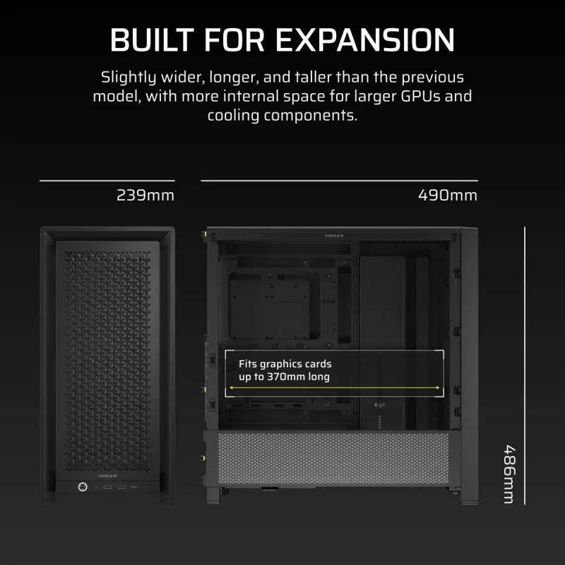 CORSAIR FRAME 4000D Midi-Tower skriňa čierna