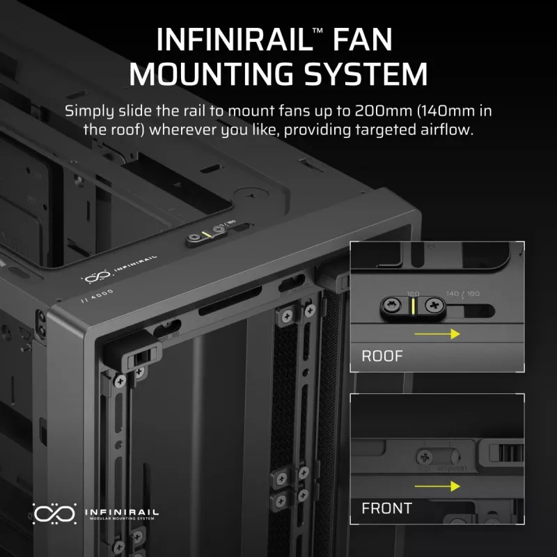 CORSAIR FRAME 4000D Midi-Tower skriňa čierna