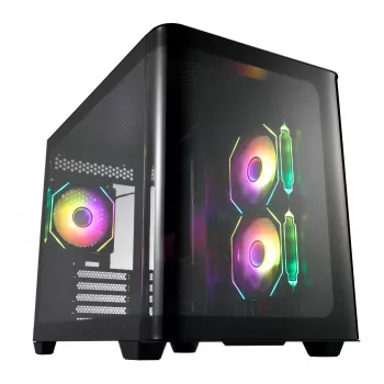 FSP S380-BA skriňa Mini Tower mITX, mATX čierna ARGB