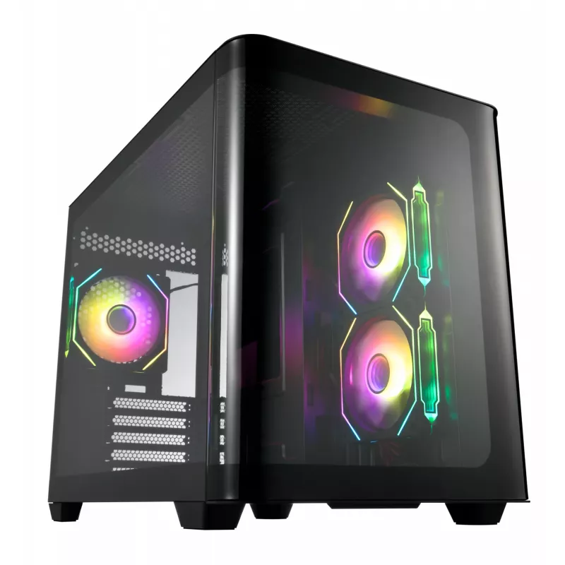 FSP S380-BA skriňa Mini Tower mITX, mATX čierna ARGB