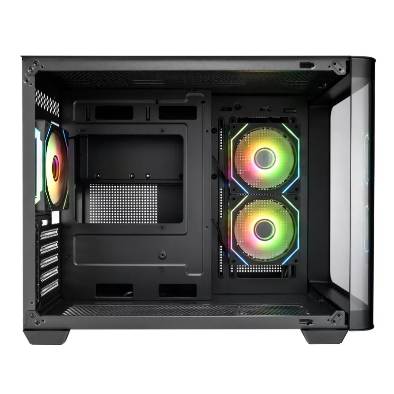 FSP S380-BA skriňa Mini Tower mITX, mATX čierna ARGB