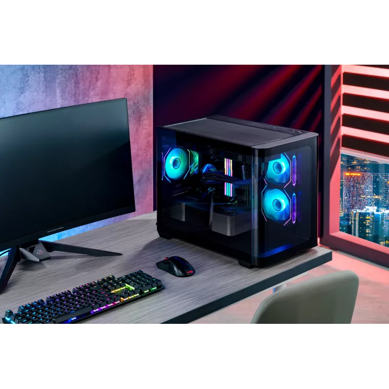 FSP S380-BA skriňa Mini Tower mITX, mATX čierna ARGB