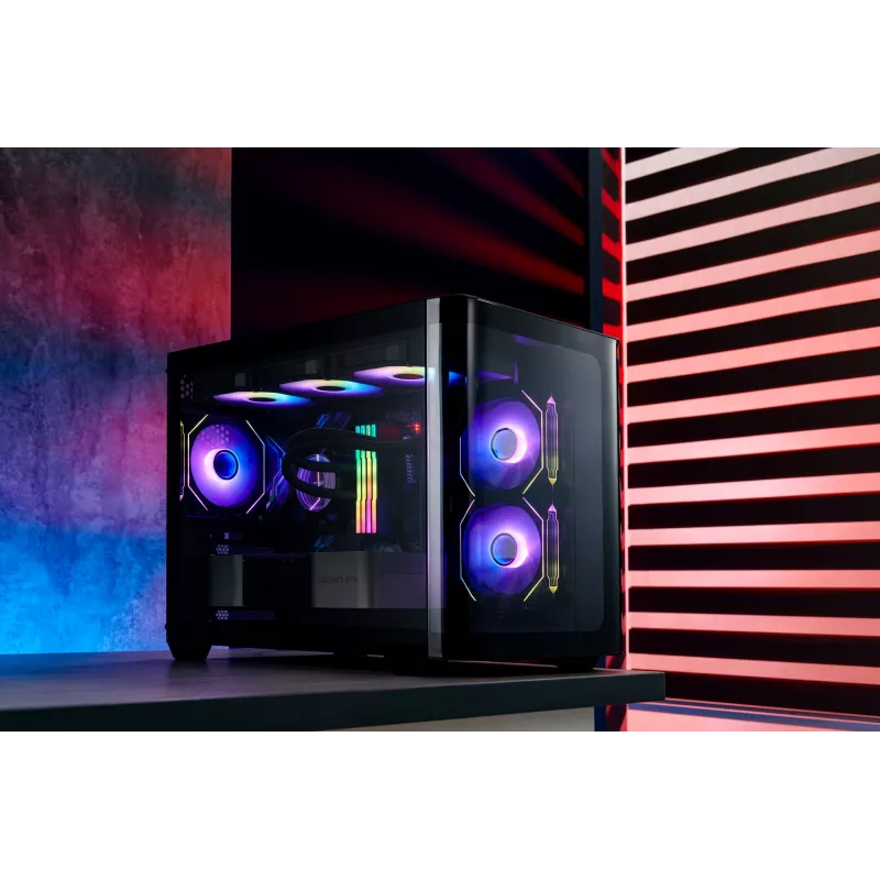 FSP S380-BA skriňa Mini Tower mITX, mATX čierna ARGB