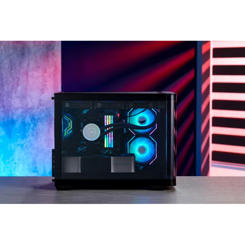 FSP S380-BA skriňa Mini Tower mITX, mATX čierna ARGB