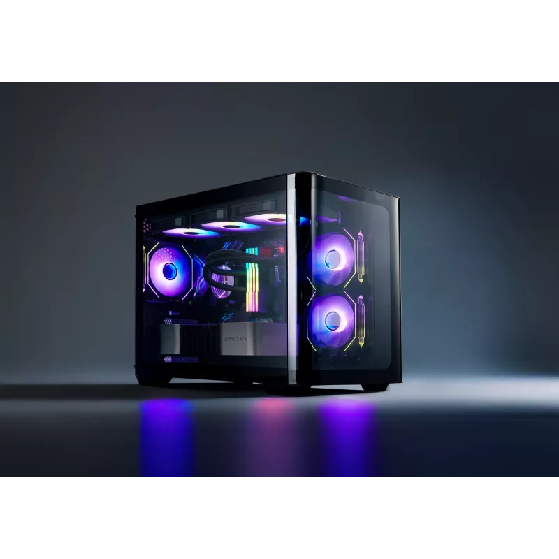 FSP S380-BA skriňa Mini Tower mITX, mATX čierna ARGB