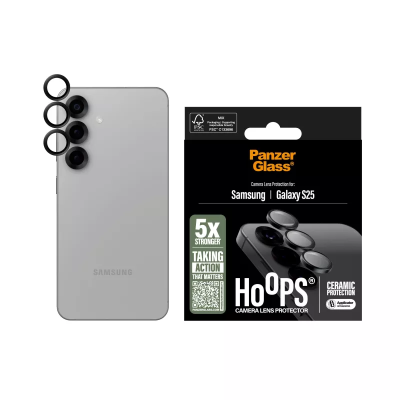 PanzerGlass ® Hoops® keramická ochrana kamery objektívu pre Samsung Galaxy S25