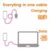 Club 3D CAC-3010 kábel USB-C na USB-C s korálkami, 2 m, PD 60 W, 480 Mbps, ružový