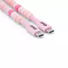Club 3D CAC-3010 kábel USB-C na USB-C s korálkami, 2 m, PD 60 W, 480 Mbps, ružový