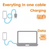 CLUB3D CAC-3011 USB kábel 2 m USB C modrý, zelený