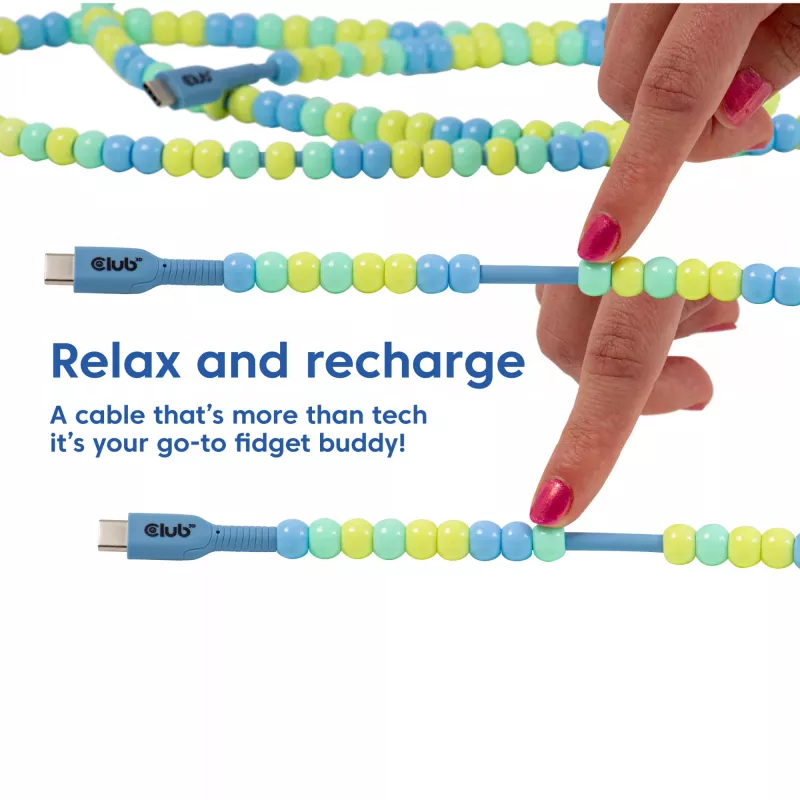 CLUB3D CAC-3011 USB kábel 2 m USB C modrý, zelený