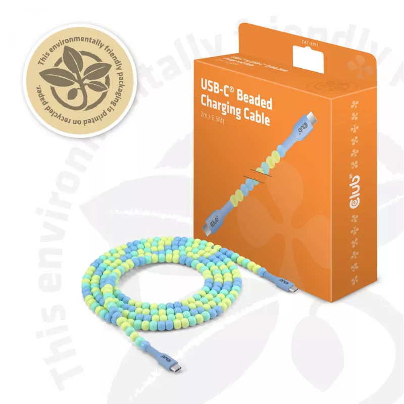 CLUB3D CAC-3011 USB kábel 2 m USB C modrý, zelený