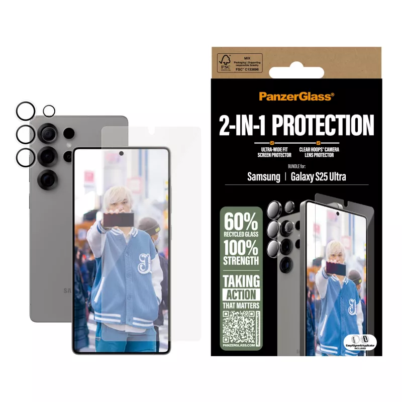 PanzerGlass ® 2-in-1 ochranné balenie pre Samsung Galaxy S25 Ultra