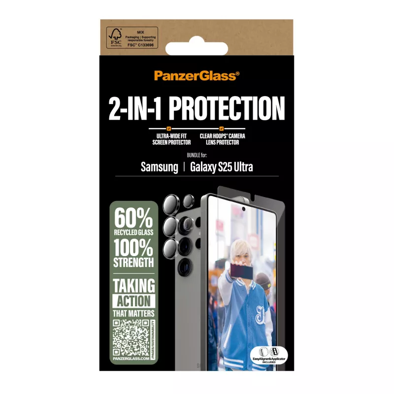 PanzerGlass ® 2-in-1 ochranné balenie pre Samsung Galaxy S25 Ultra