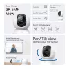 TP-Link Tapo Pan/Tilt AI Home Security Wi-Fi kamera SPEC: 3K 5MP (2880×1620), 2.4 GHz, horizontálne 360º