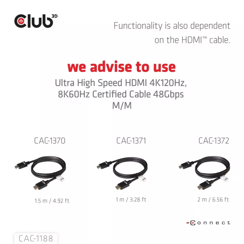 Adapter club 3d Mini DisplayPort 1.4 na HDMI 8K60Hz M/F, Mini DisplayPort konektor samec