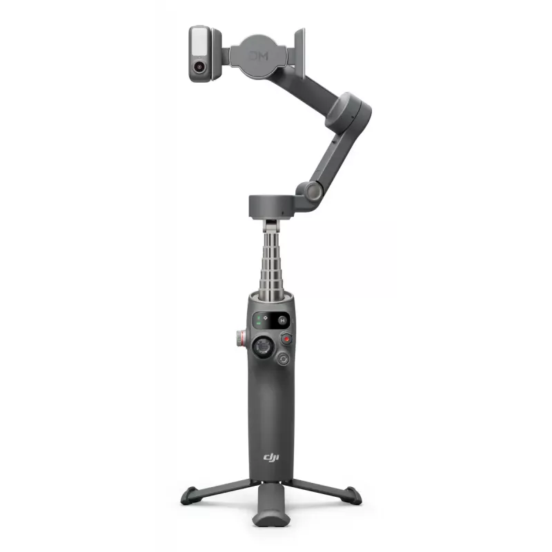 DJI Osmo Mobile 7P gimbal pre smartfón, 3-osová stabilizácia, ActiveTrack 7.0, teleskopická tyč, Bluetooth 5.3, tmavosivý