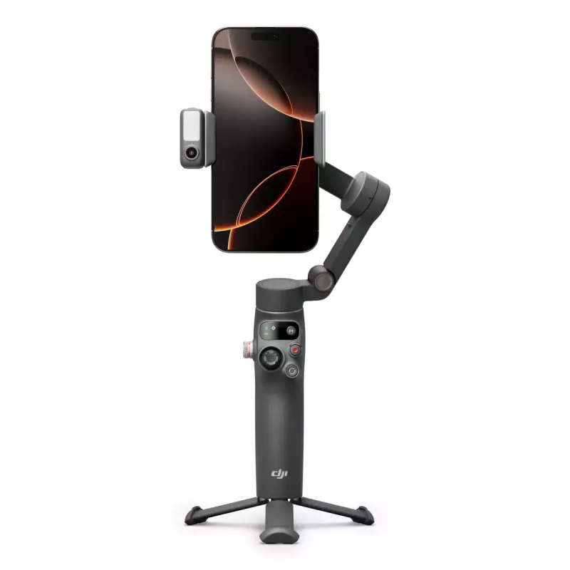 DJI Osmo Mobile 7P gimbal pre smartfón, 3-osová stabilizácia, ActiveTrack 7.0, teleskopická tyč, Bluetooth 5.3, tmavosivý